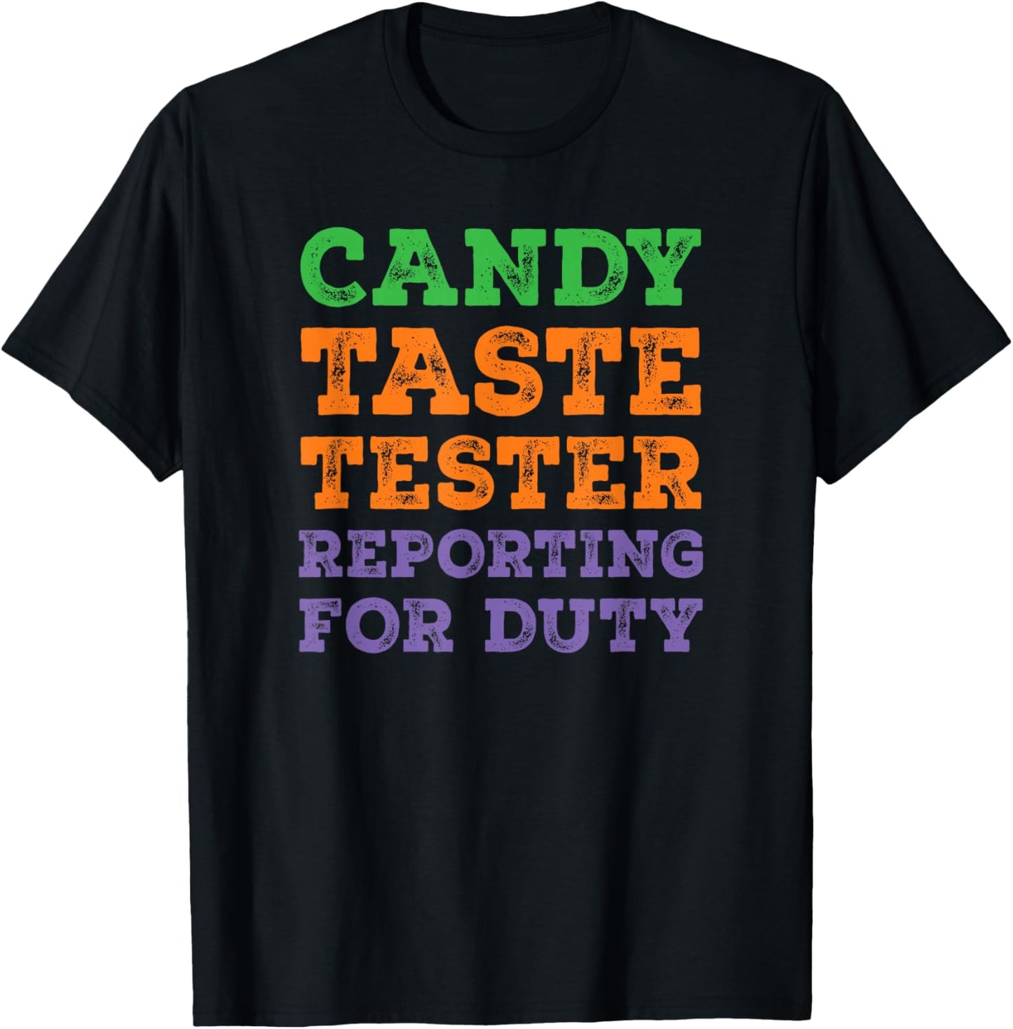 Funny Halloween Dad Joke Candy Taste Tester T-Shirt - T-Shirt | Black