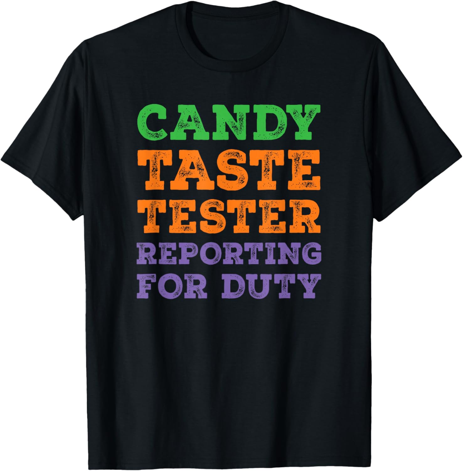 Funny Halloween Dad Joke Candy Taste Tester T-Shirt - T-Shirt | Black