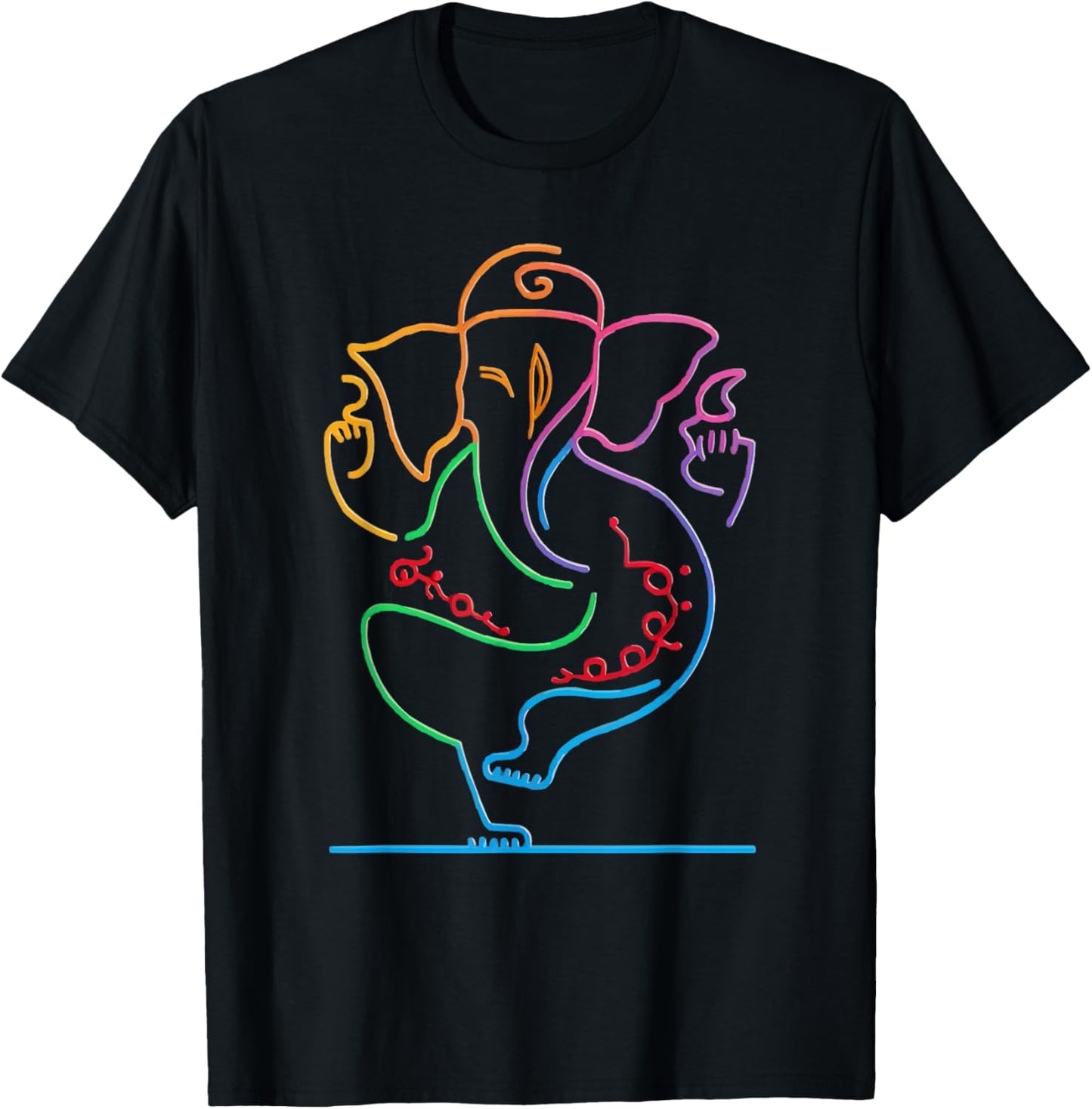 Ganesh Chaturthi Hindu Festival Elephant Lord Ganesha T-Shirt - T-Shirt | Black