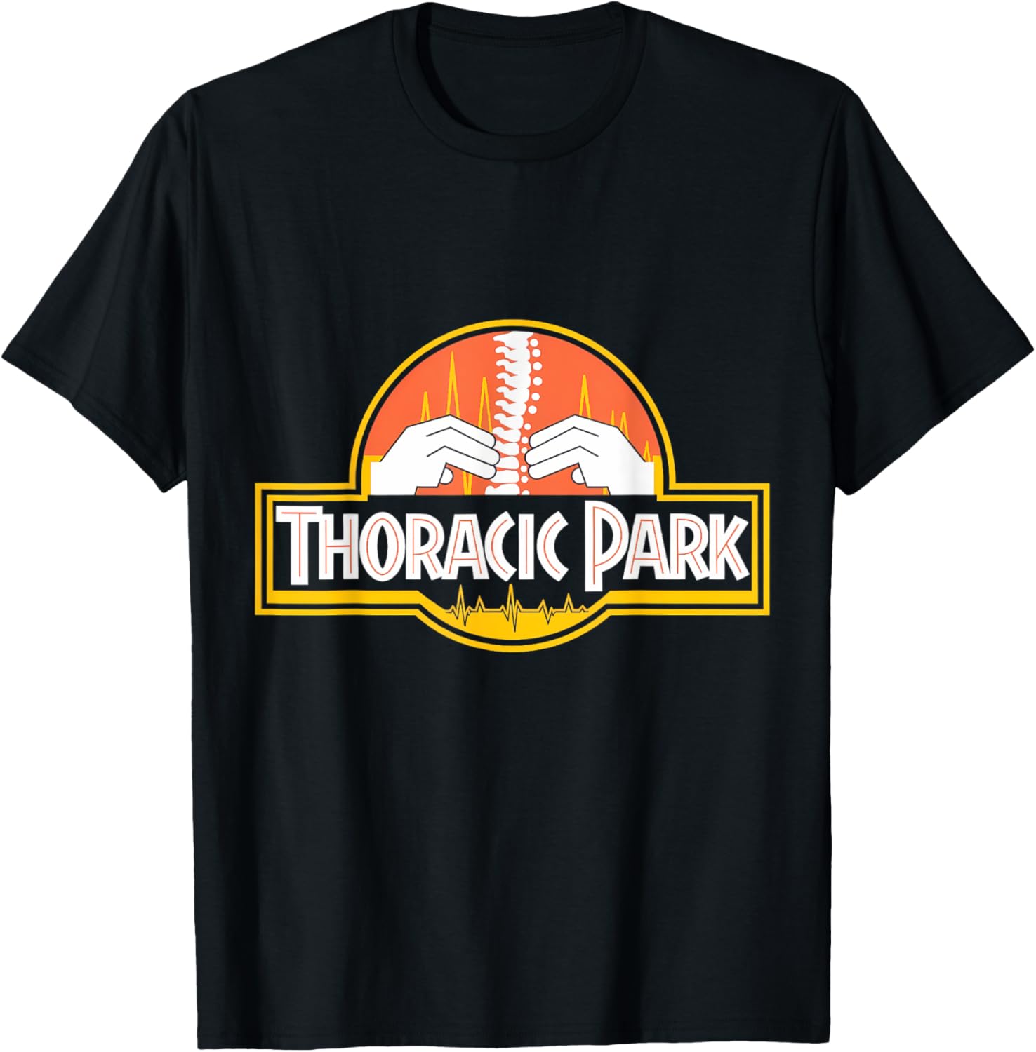 Thoracic Spine Park Chiropractor Orthopedist T-Shirt - T-Shirt | Black