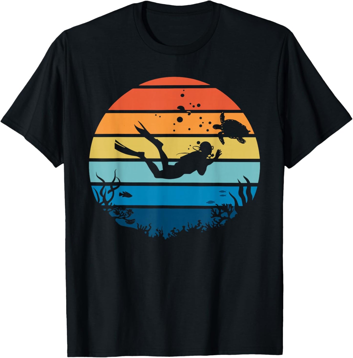 Funny Scuba Diving Art Women Snorkeling Scuba Diver T-Shirt - T-Shirt | Black