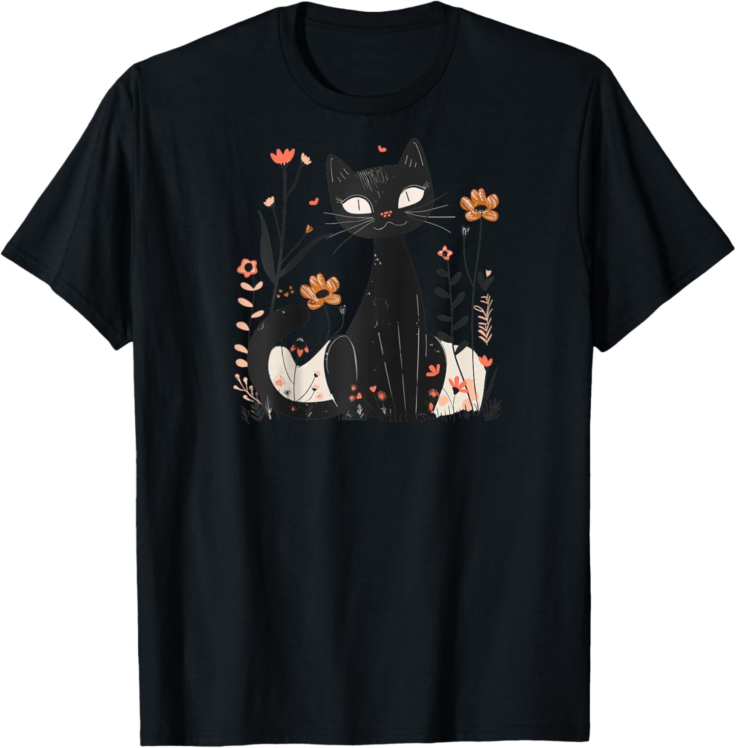 Black cat, Gothic Raglan Baseball T-Shirt - T-Shirt | Black