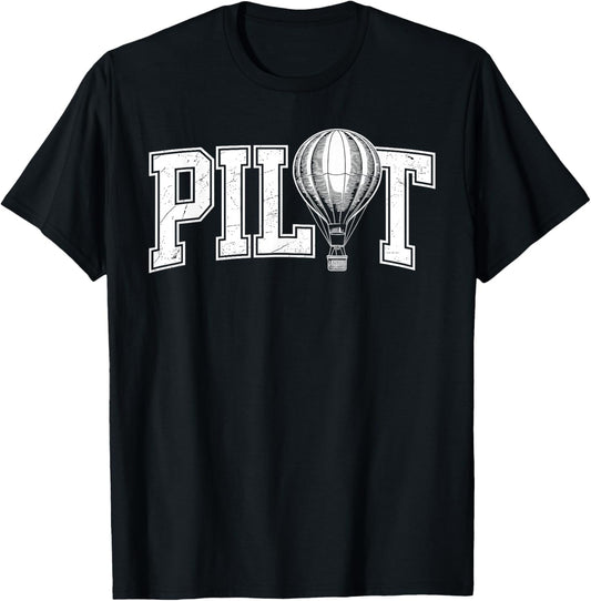 Cute Hot Air Balloon Art Women Hot Air Balloonist T-Shirt - T-Shirt | Black