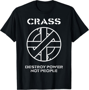 Vintage Destroy Power Not People Gifts Women T-Shirt - T-Shirt | Black