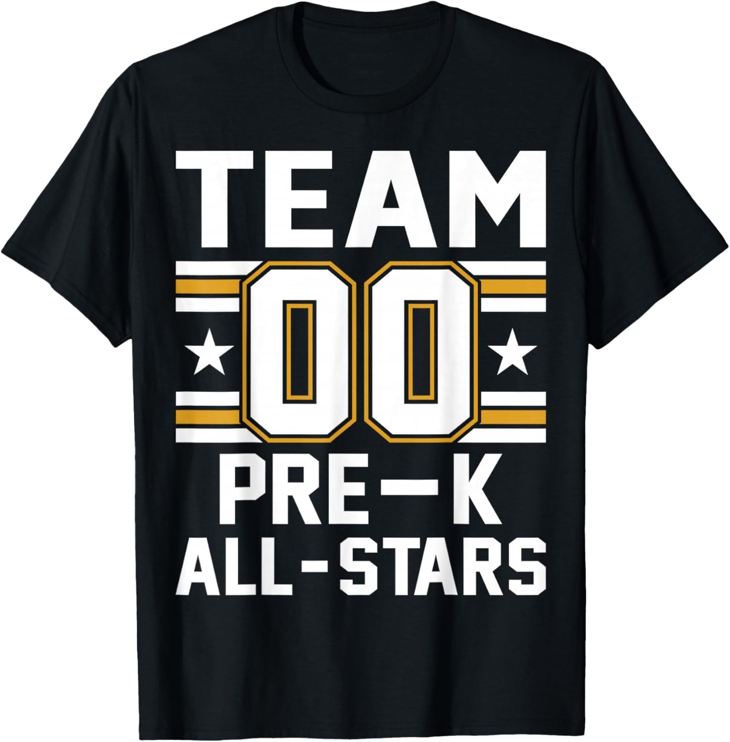 Kids Sports Preschool Team Pre-K All Stars Jersey T-Shirt - T-Shirt | Black