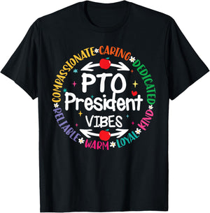 PTO President Parent Teacher Squad Group Volunteer Matching Men Women Girls Kids T-Shirt - T-Shirt | Black
