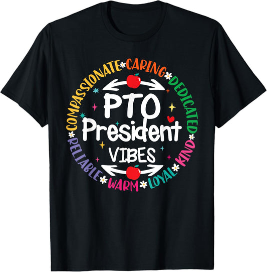 PTO President Parent Teacher Squad Group Volunteer Matching Men Women Girls Kids T-Shirt - T-Shirt | Black