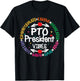 PTO President Parent Teacher Squad Group Volunteer Matching Men Women Girls Kids T-Shirt - T-Shirt | Black