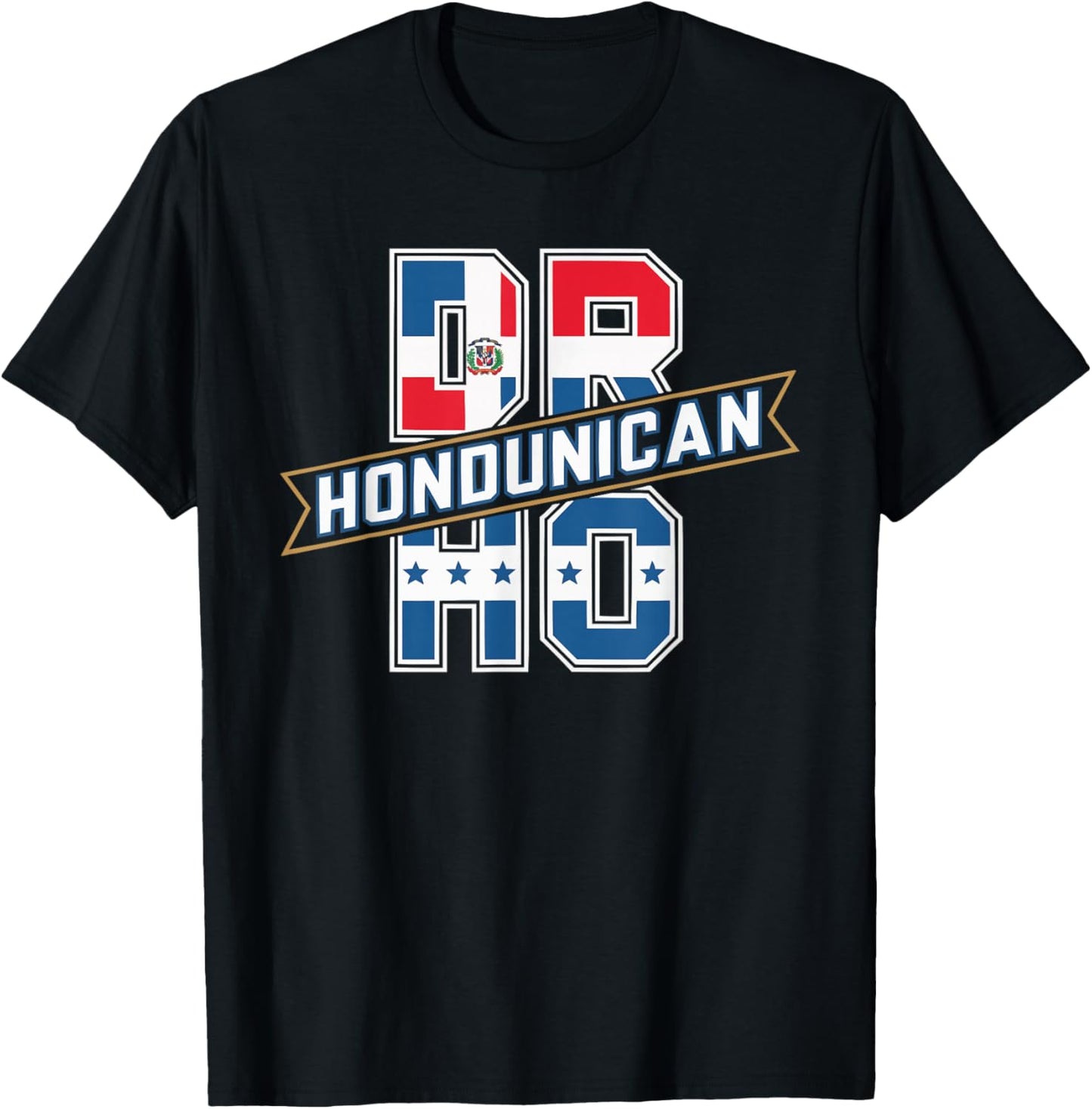 Half Dominican Half Honduran Dominican Republic Honduras T-Shirt - T-Shirt | Black