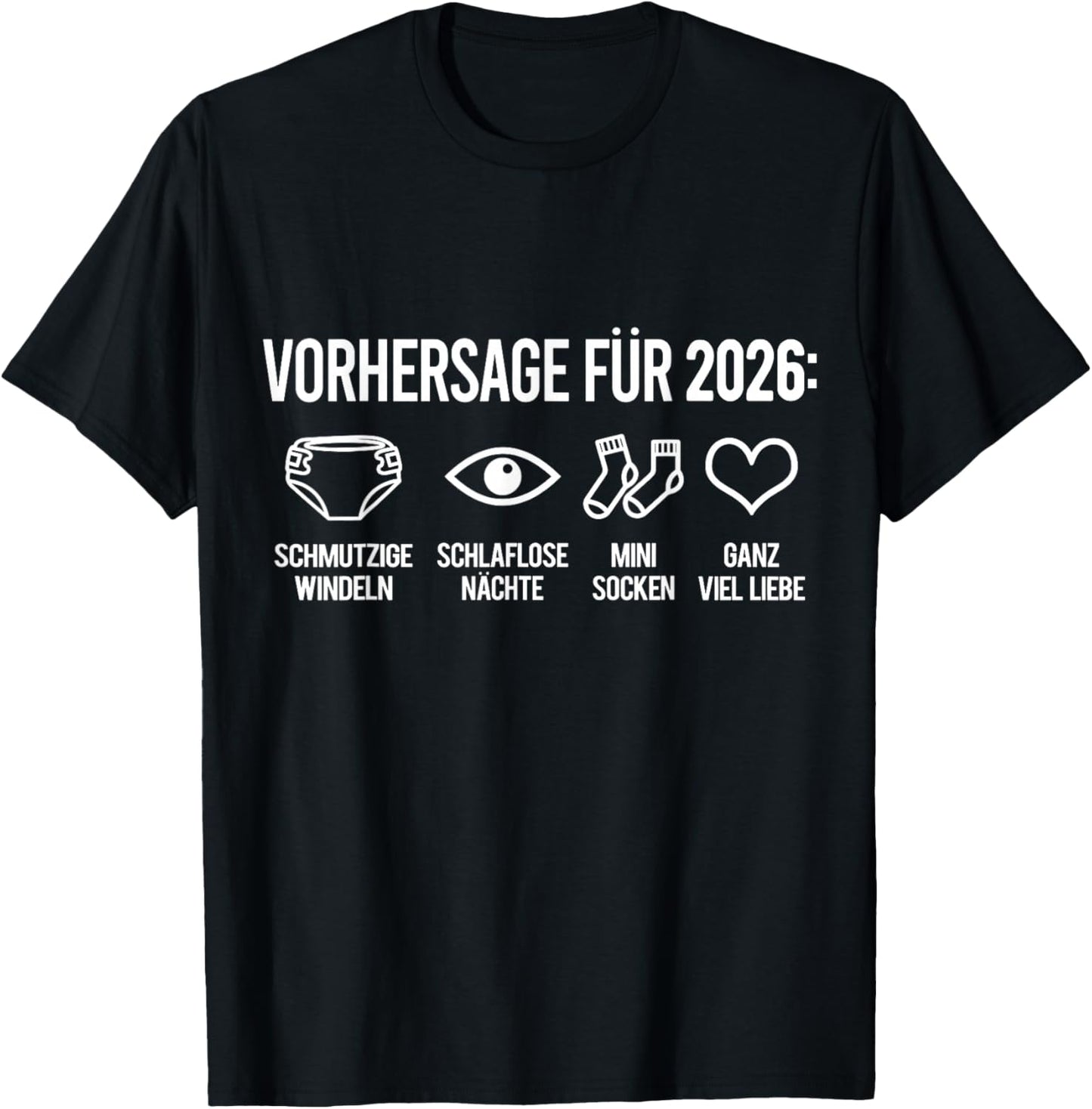 Expecting Dad 2026 Prediction for 2026 T-Shirt - T-Shirt | Black