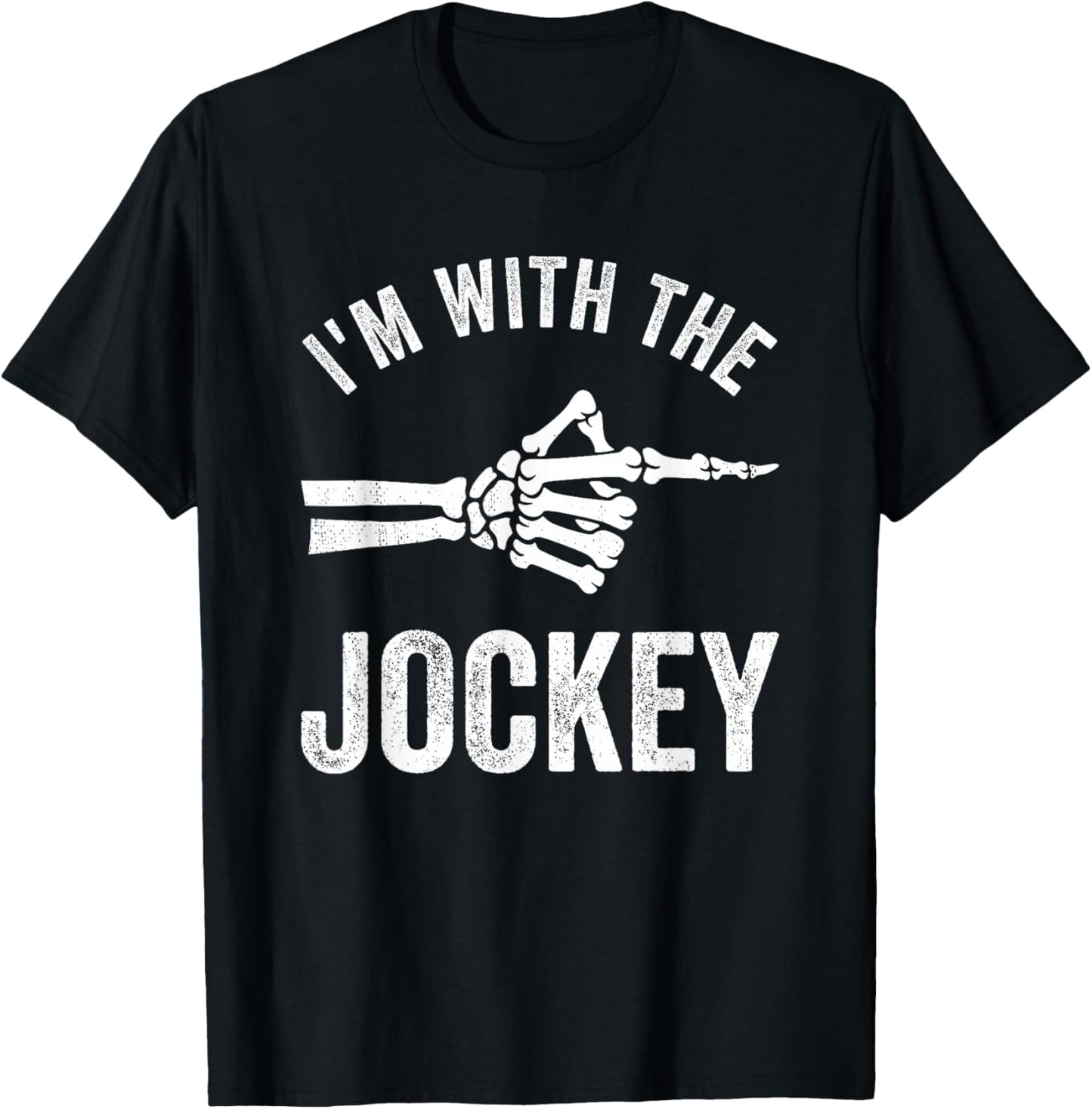 I'm with The Jockey Funny Halloween Couple Costume Party T-Shirt - T-Shirt | Black