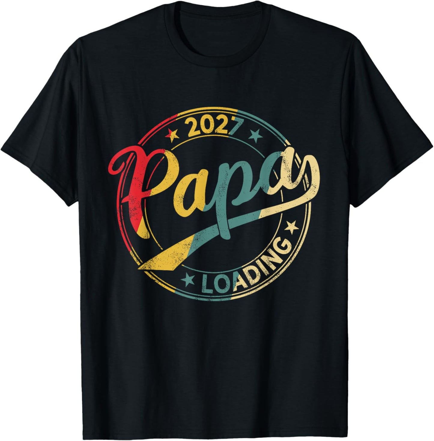 Papa 2027 Chargement en Attente de Papa 2027 T-Shirt - T-Shirt | Black