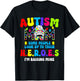 Autism Awareness autism mom dad messy bun Groovy T-Shirt - T-Shirt | Black