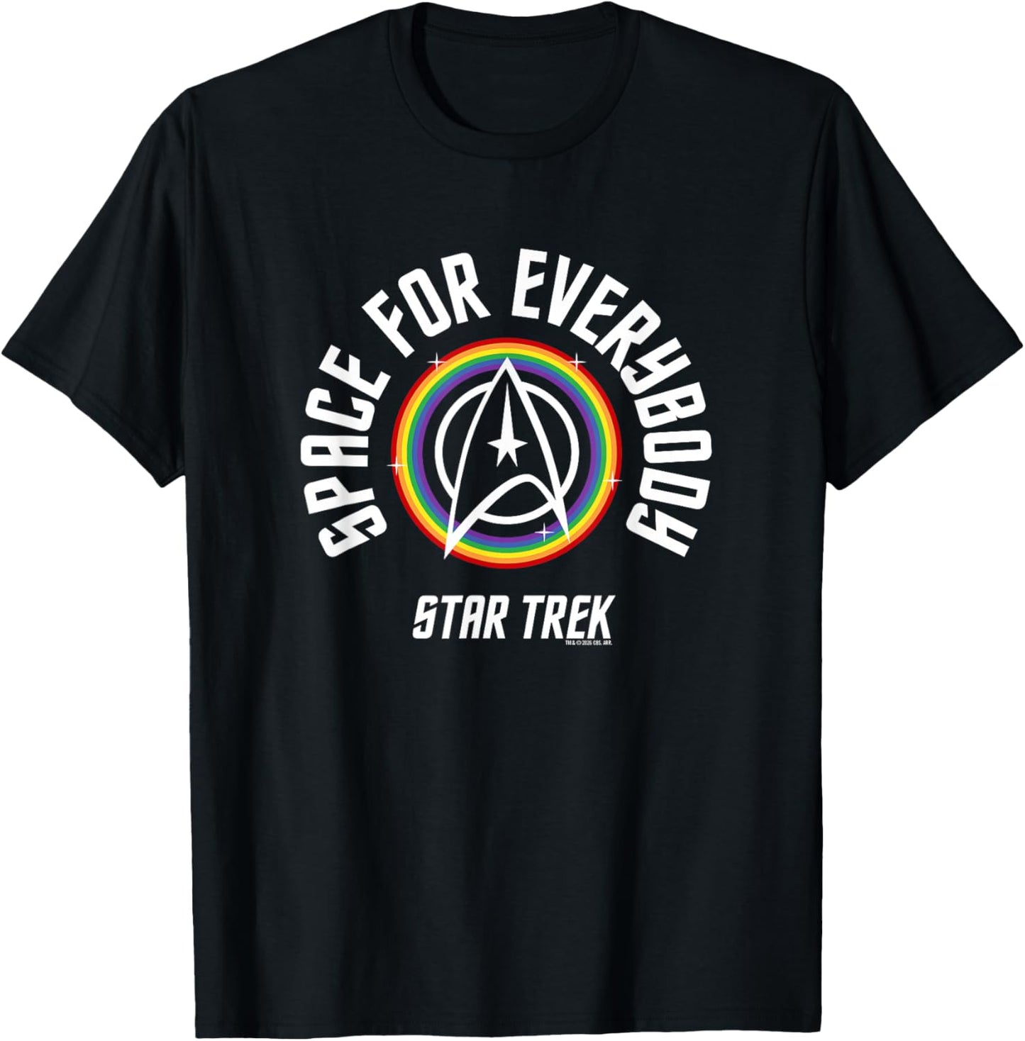 Star Trek Pride Space for Everybody Officially Licensed T-Shirt - T-Shirt | Black