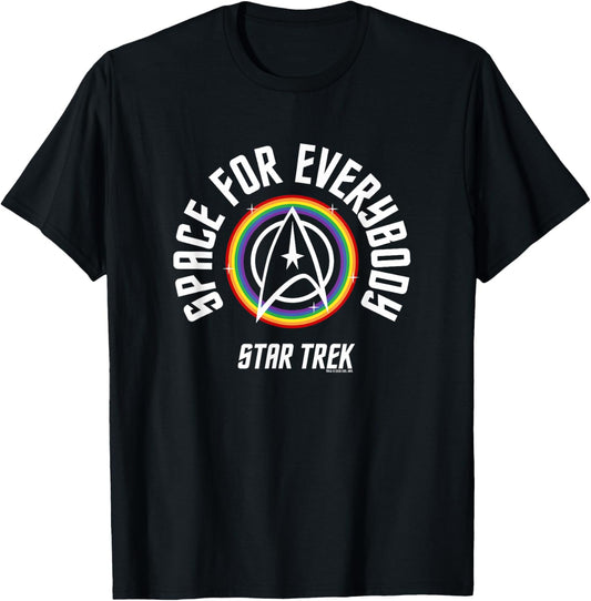 Star Trek Pride Space for Everybody Officially Licensed T-Shirt - T-Shirt | Black