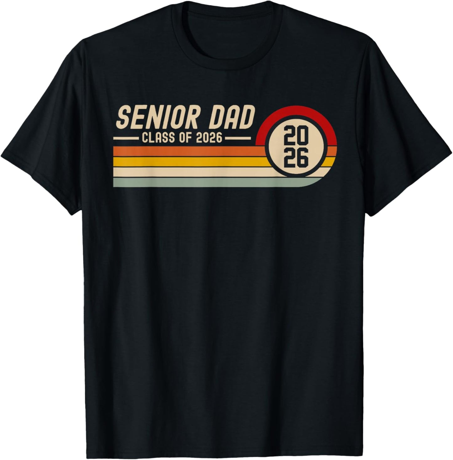 Senior Dad Class of 2026 Graduation 2026 Graduate Vintage T-Shirt - T-Shirt | Black