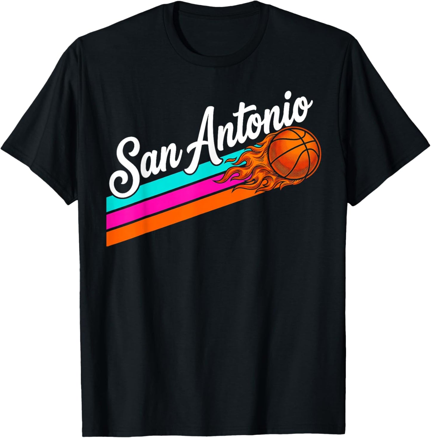 San Antonio Texas TX Vintage Design Men Women Kids T-Shirt - T-Shirt | Black