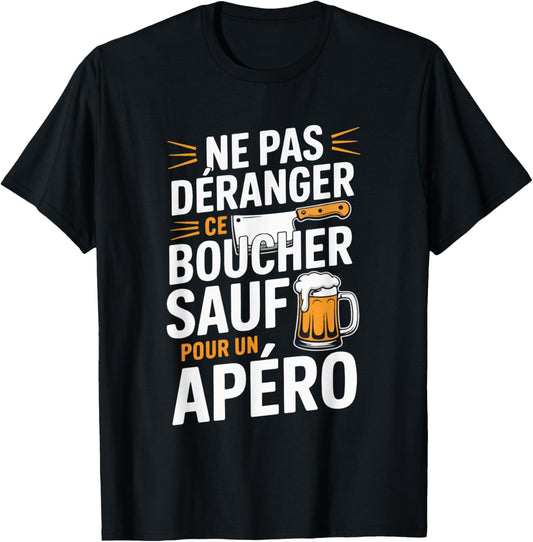 Butcher Men's Aperitif Humour Gift Funny Beer T-Shirt - T-Shirt | Black