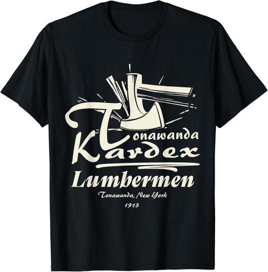 Tonawanda Kardex Lumbermen Football Team (Black Version) T-Shirt - T-Shirt | Black