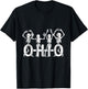 Funny O-H-I-O State Skeleton Vintage Halloween Women Men T-Shirt - T-Shirt | Black