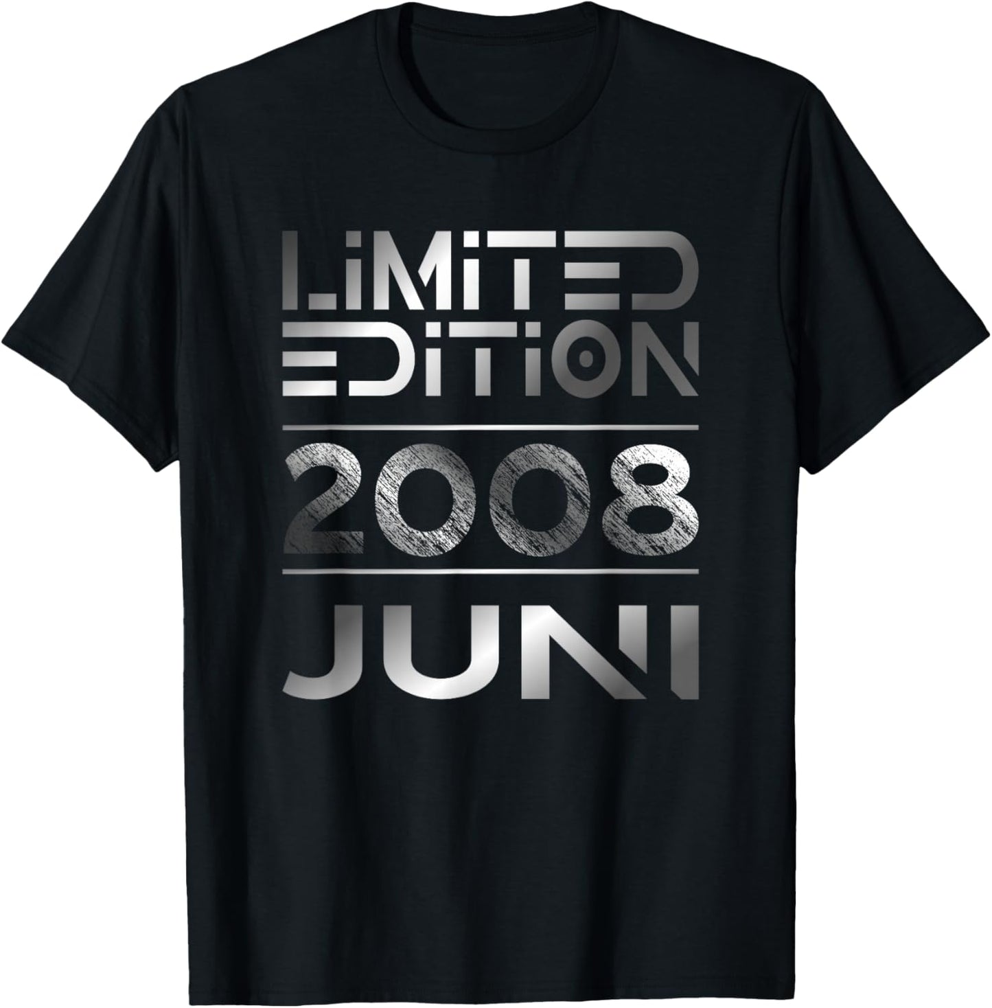 Limited Edition Juni 2008 Junge Mädchen 18. Geburtstag T-Shirt - T-Shirt | Black