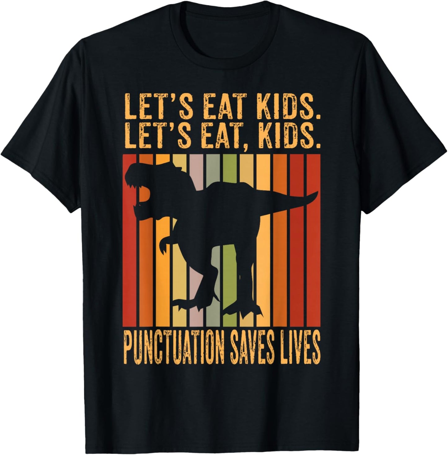 Trex Retro Grammar Linguistic English Teacher T-Shirt - T-Shirt | Black