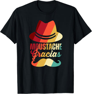 Moustache Papa Moustache Lover Fête des Pères Moustache Gracias Haut de Gamme T-Shirt - T-Shirt | Black