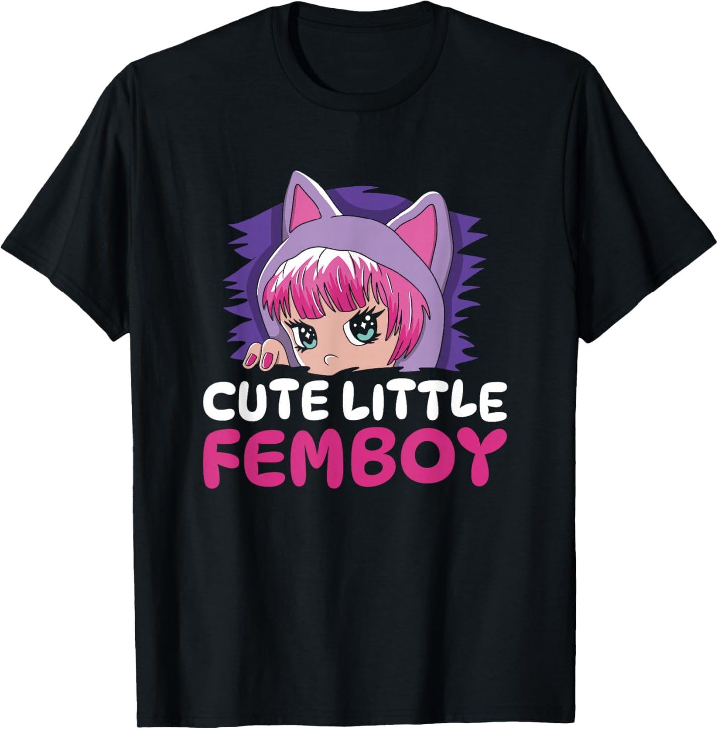 Anime Kawaii Japan - Cosplay Japanese Manga Femboy Anime T-Shirt - T-Shirt | Black