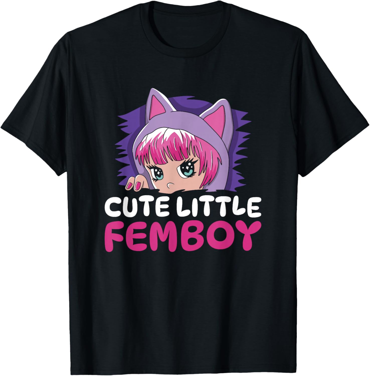 Anime Kawaii Japan - Cosplay Japanese Manga Femboy Anime T-Shirt - T-Shirt | Black