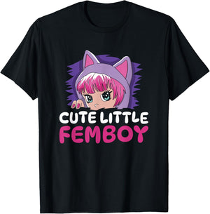 Anime Kawaii Japan - Cosplay Japanese Manga Femboy Anime T-Shirt - T-Shirt | Black