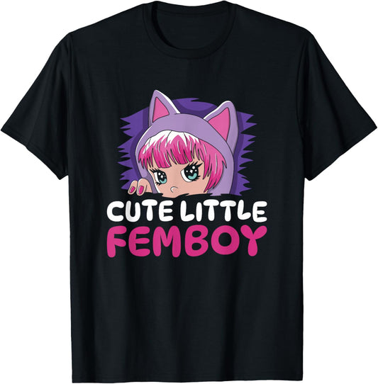Anime Kawaii Japan - Cosplay Japanese Manga Femboy Anime T-Shirt - T-Shirt | Black