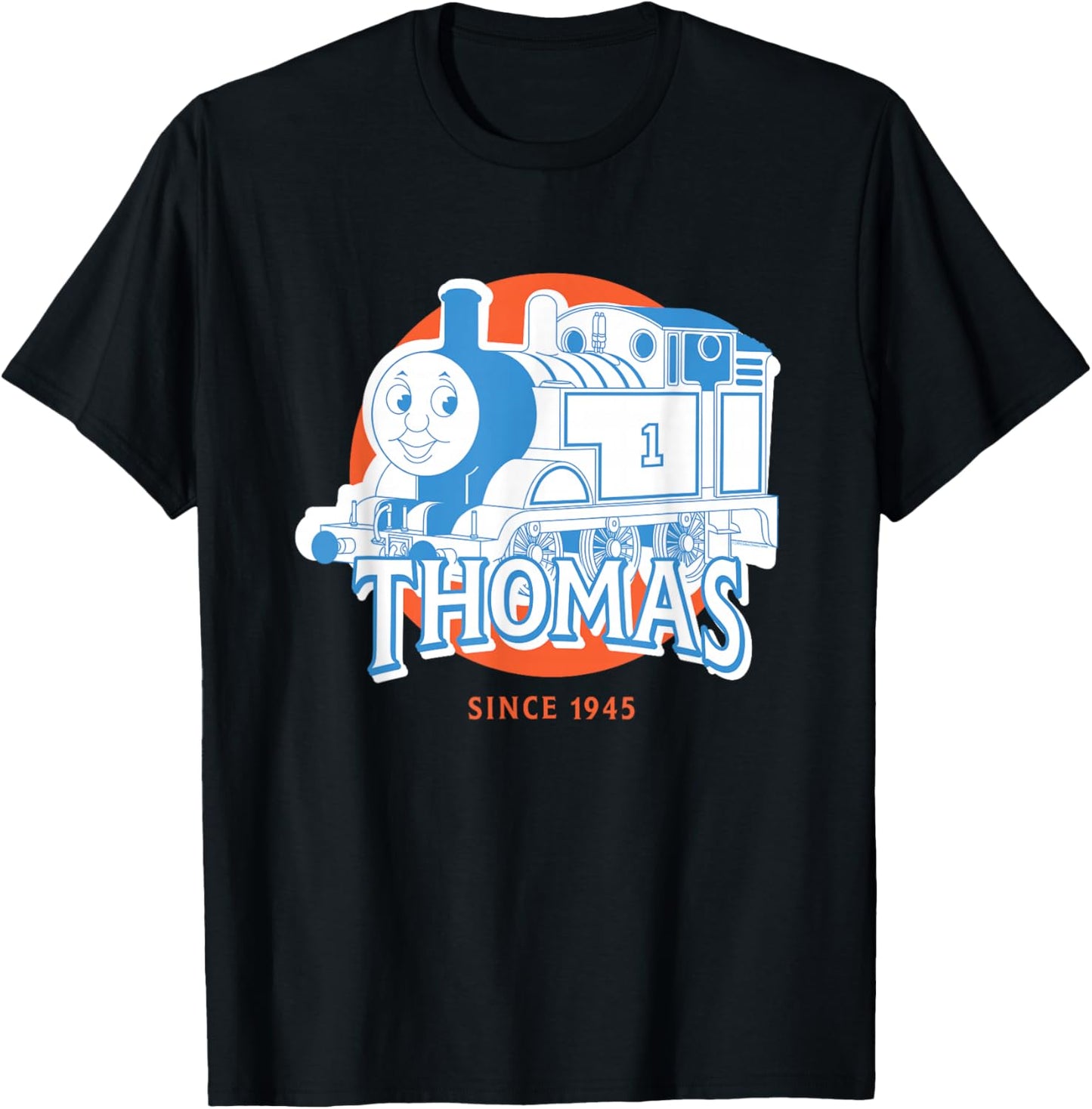 Thomas & Friends - Thomas Blue and White T-Shirt - T-Shirt | Black