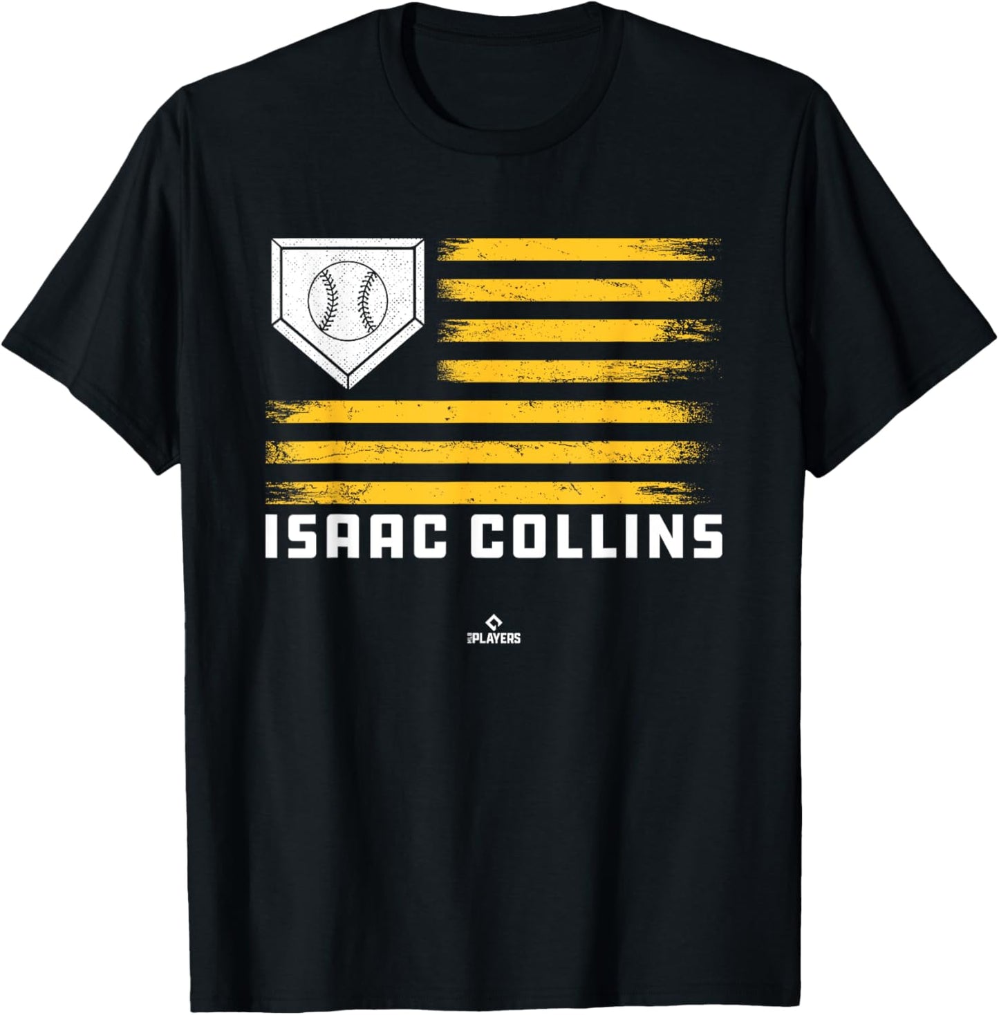 Vintage Flag Gameday Isaac Collins Prospect Baseball Fan T-Shirt - T-Shirt | Black