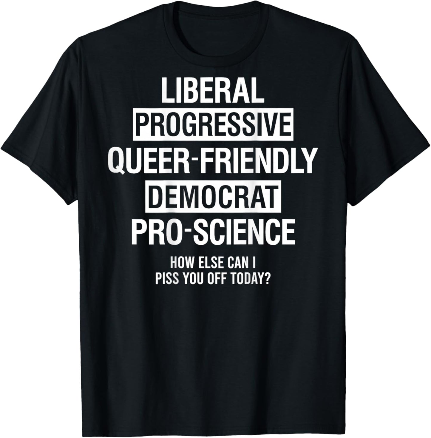Liberal Progressive Queer Friendly Democrat T-Shirt - T-Shirt | Black