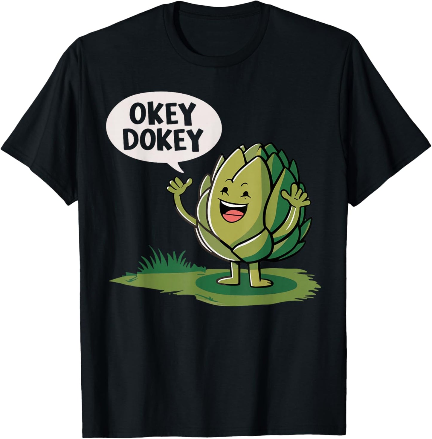 Okey Dokey Groovy Funny Artichoke Toddler Word Pun Kids Boys T-Shirt - T-Shirt | Black