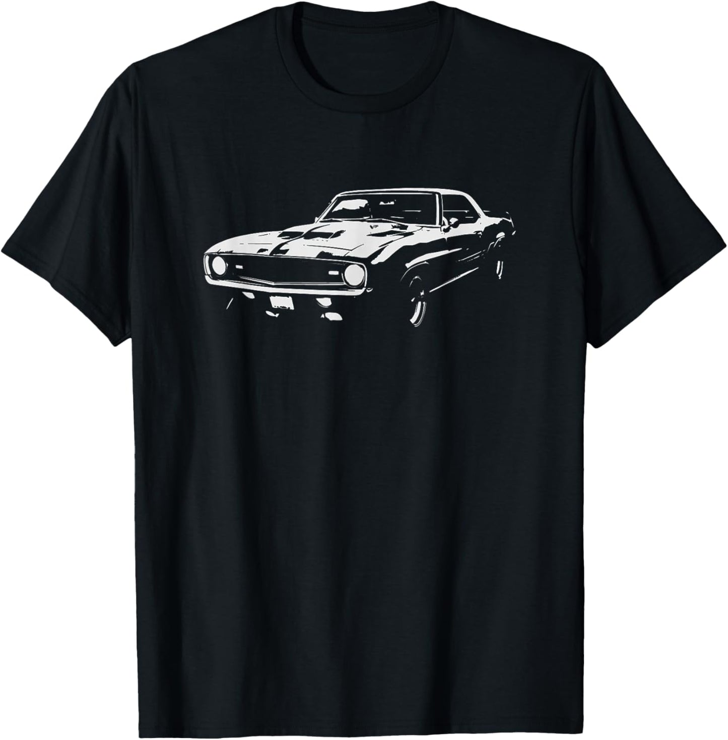 Classic Muscle Car Retro Vintage 60s 70s Car Lover Graphic T-Shirt - T-Shirt | Black