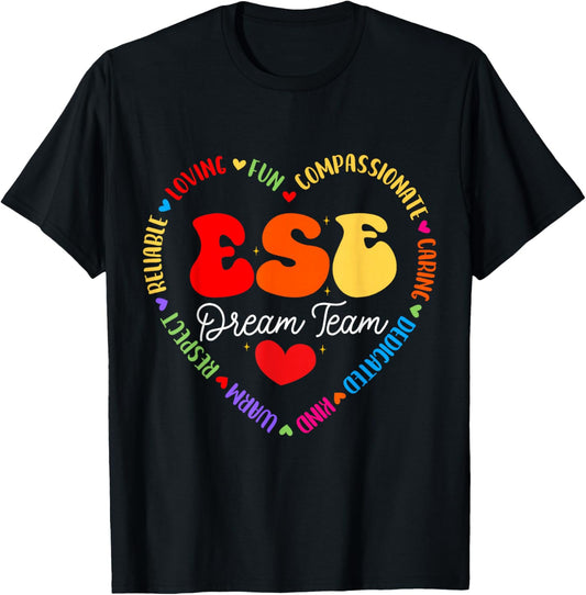Matching First Day of School ESE Dream Team Exceptional T-Shirt - T-Shirt | Black