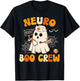Neuro Nurse Boo Crew Ghost Neurology Nurse Halloween T-Shirt - T-Shirt | Black