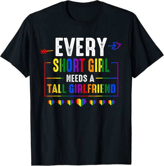 Funny LGBT Gay Pride Rainbow LGBTQ Lesbian Girlfriend Women T-Shirt - T-Shirt | Black