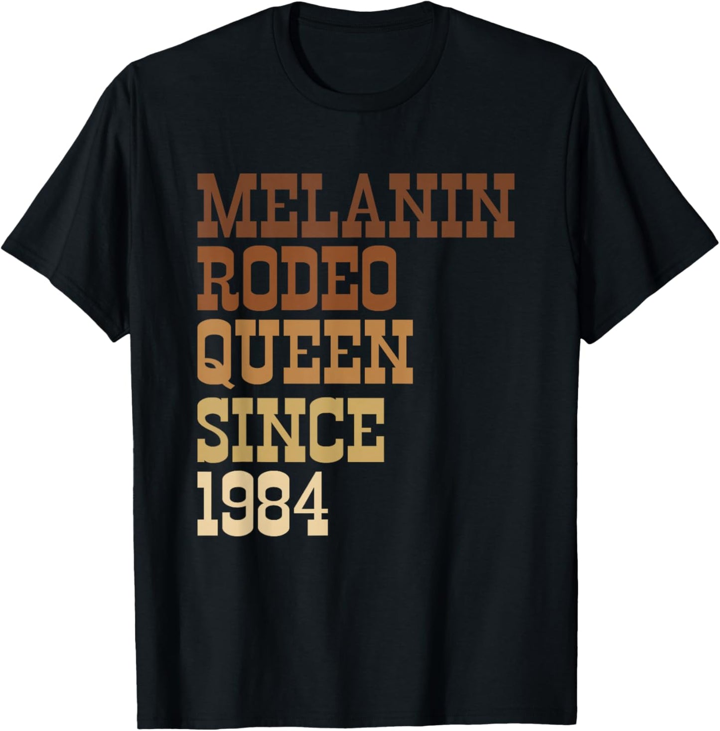 40th Birthday African Cowgirl Melanin Rodeo Queen Since 1984 T-Shirt - T-Shirt | Black