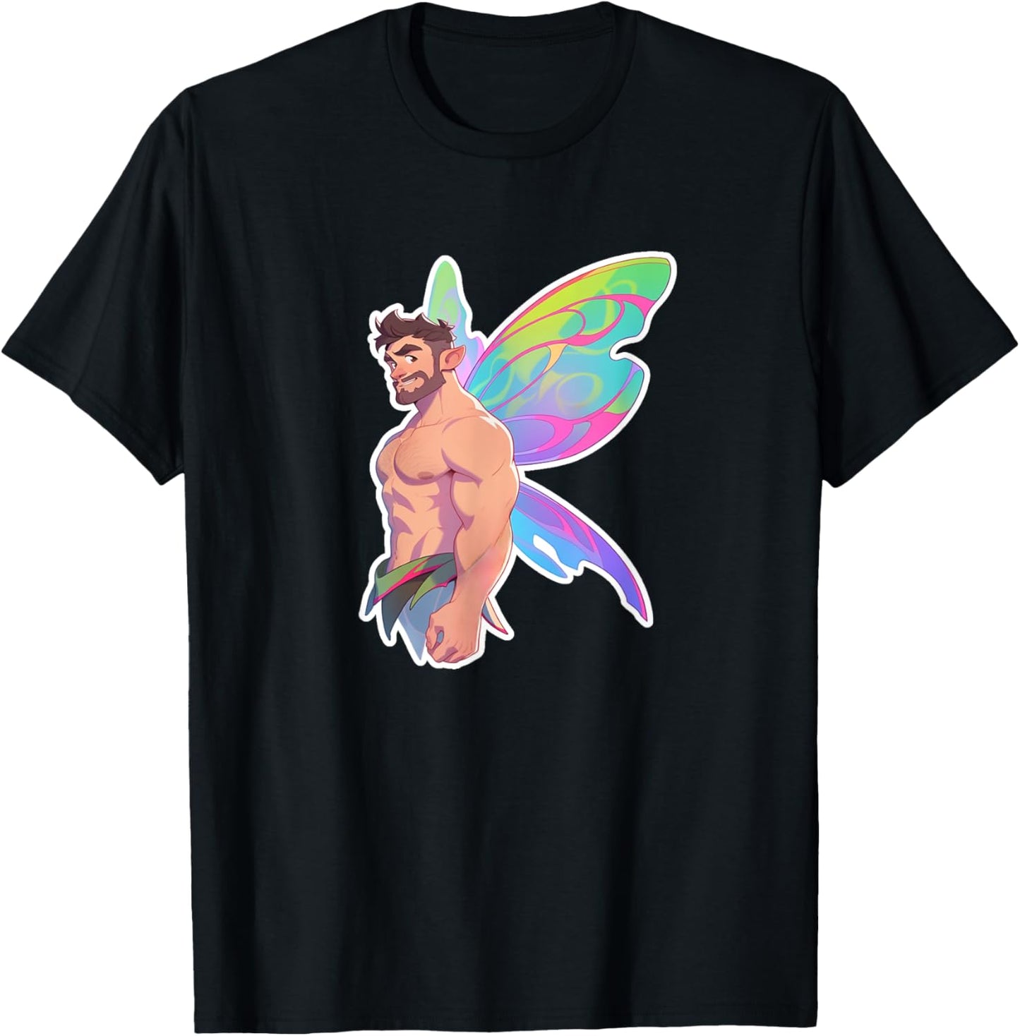 Rainbow Fairy, Pride Fae Core Design T-Shirt - T-Shirt | Black