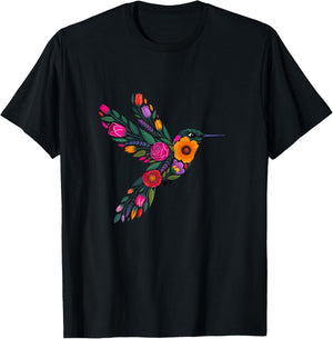 Kolibri Liebhaber Blumen Ästhetik Wildblume Kolibri T-Shirt - T-Shirt | Black