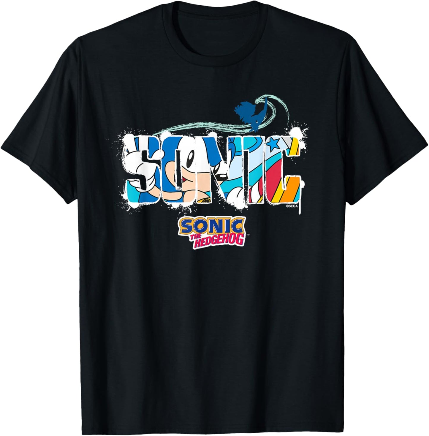 Sonic the Hedgehog - Sonic Wave T-Shirt - T-Shirt | Black