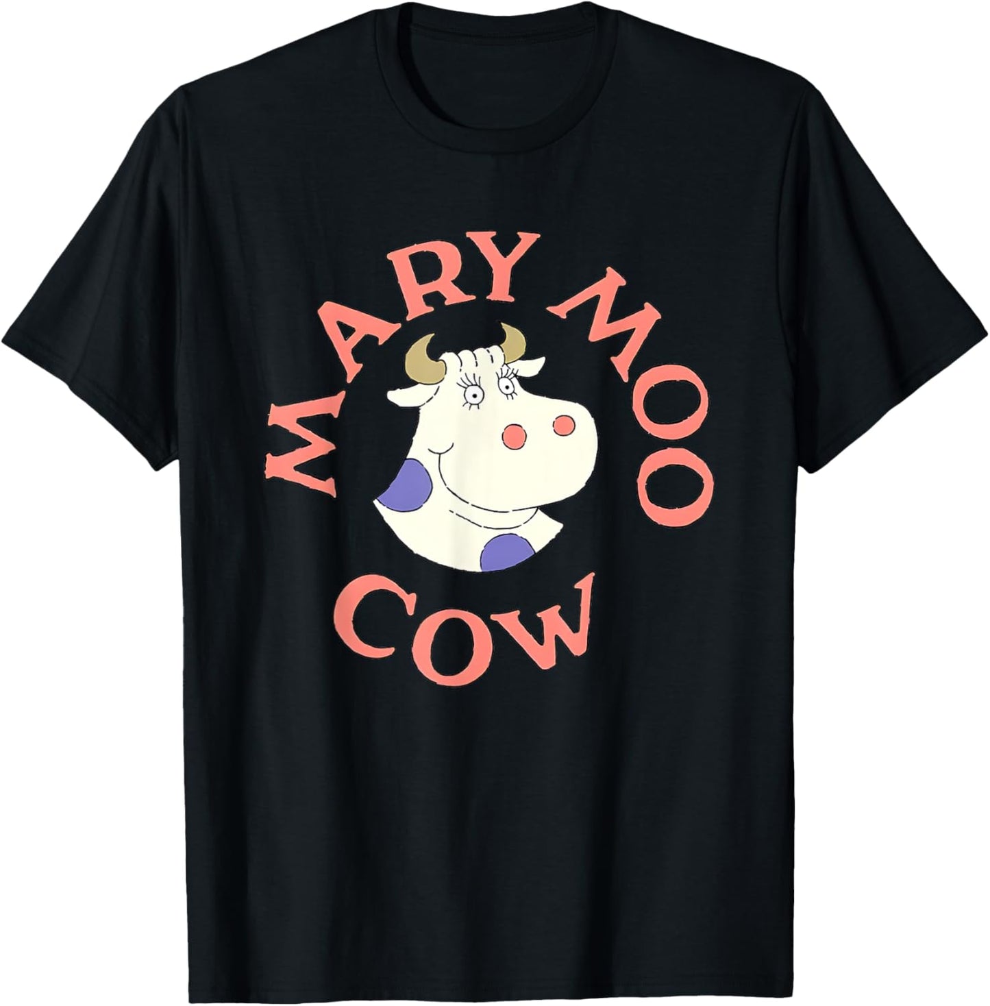 Mary moo cow Funny Women T-Shirt - T-Shirt | Black