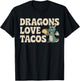 Dragons Love Tacos Cute Cinco De Mayo Mexican Food Kids Boys T-Shirt - T-Shirt | Black