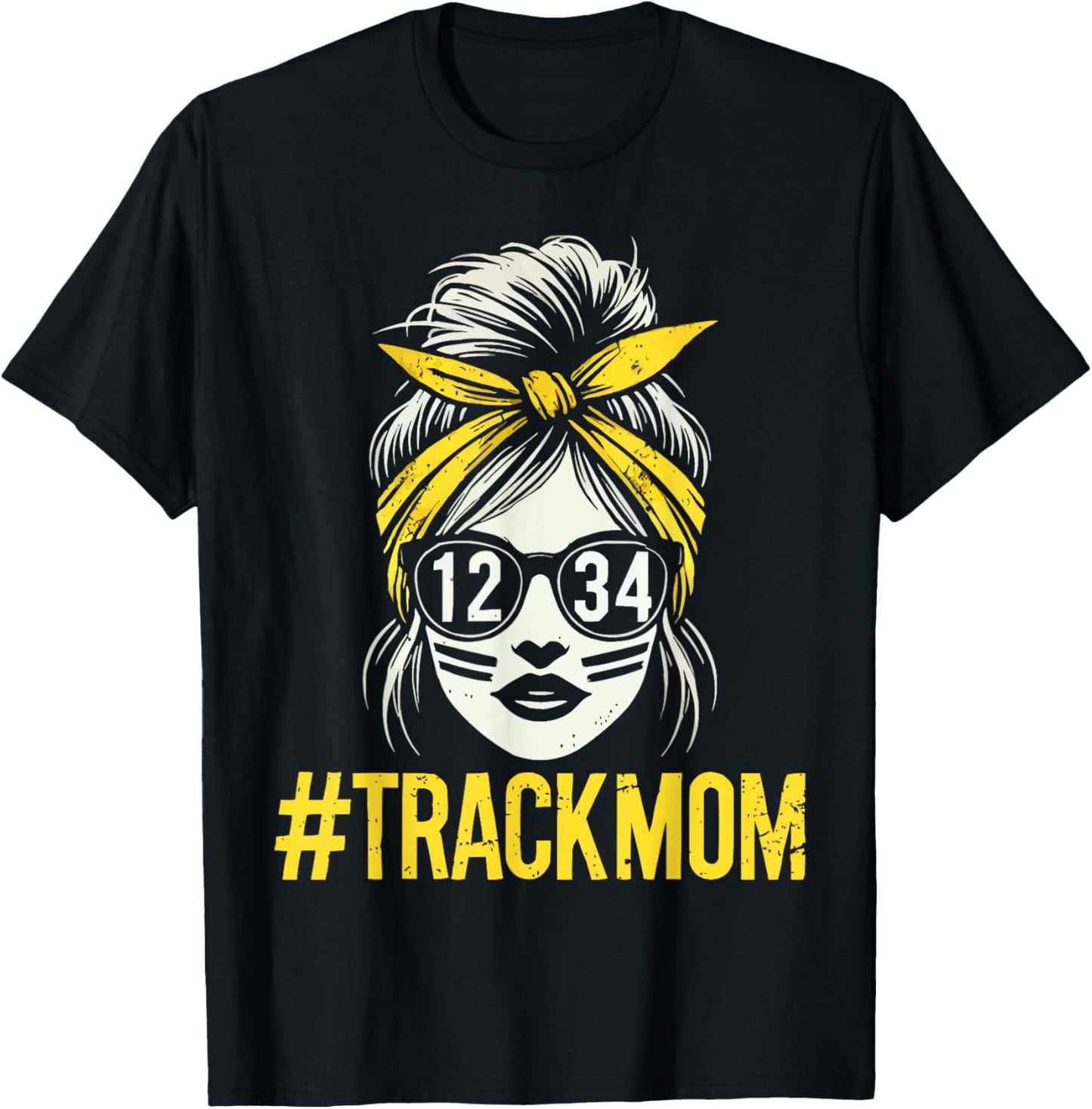 Track And Field Mom Athlete Runner Mothers Day T-Shirt - T-Shirt | Black