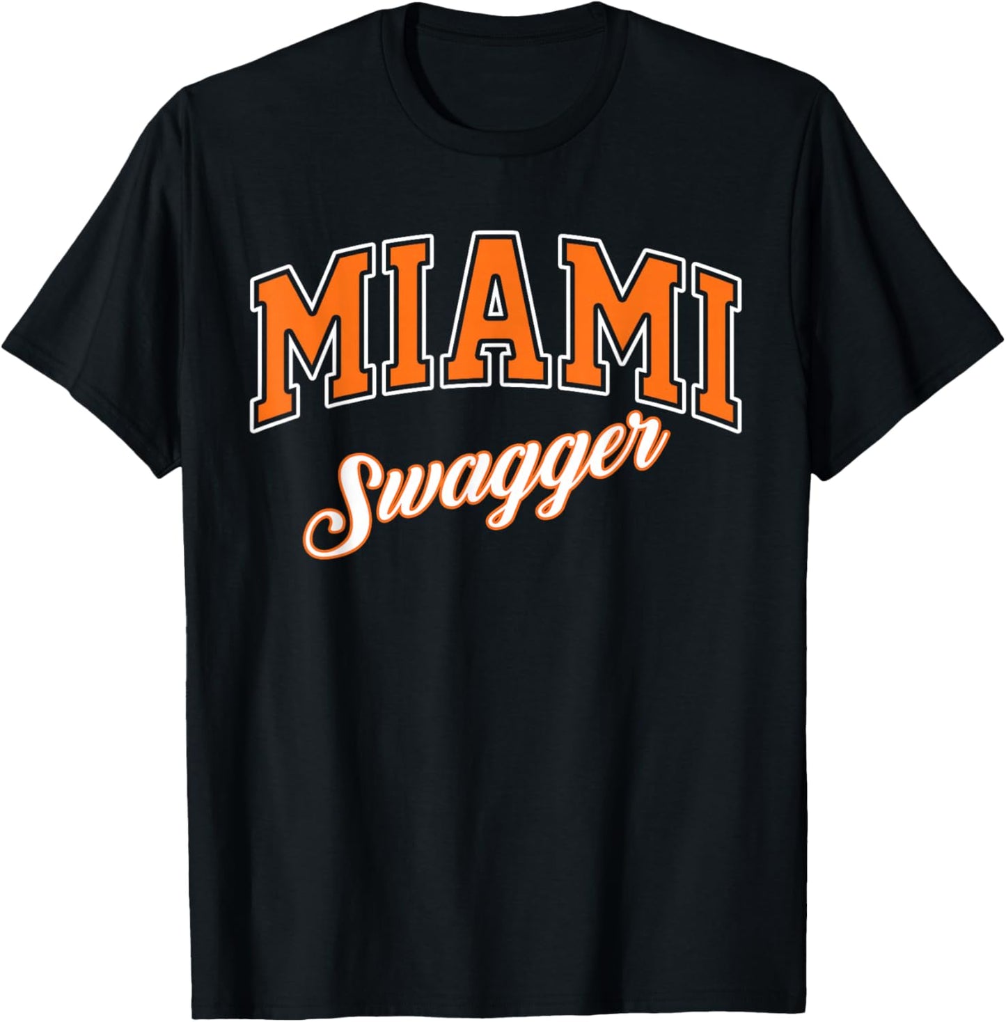 Miami Swagger Graphic Trendy Miami Vibes with Modern Flair T-Shirt - T-Shirt | Black