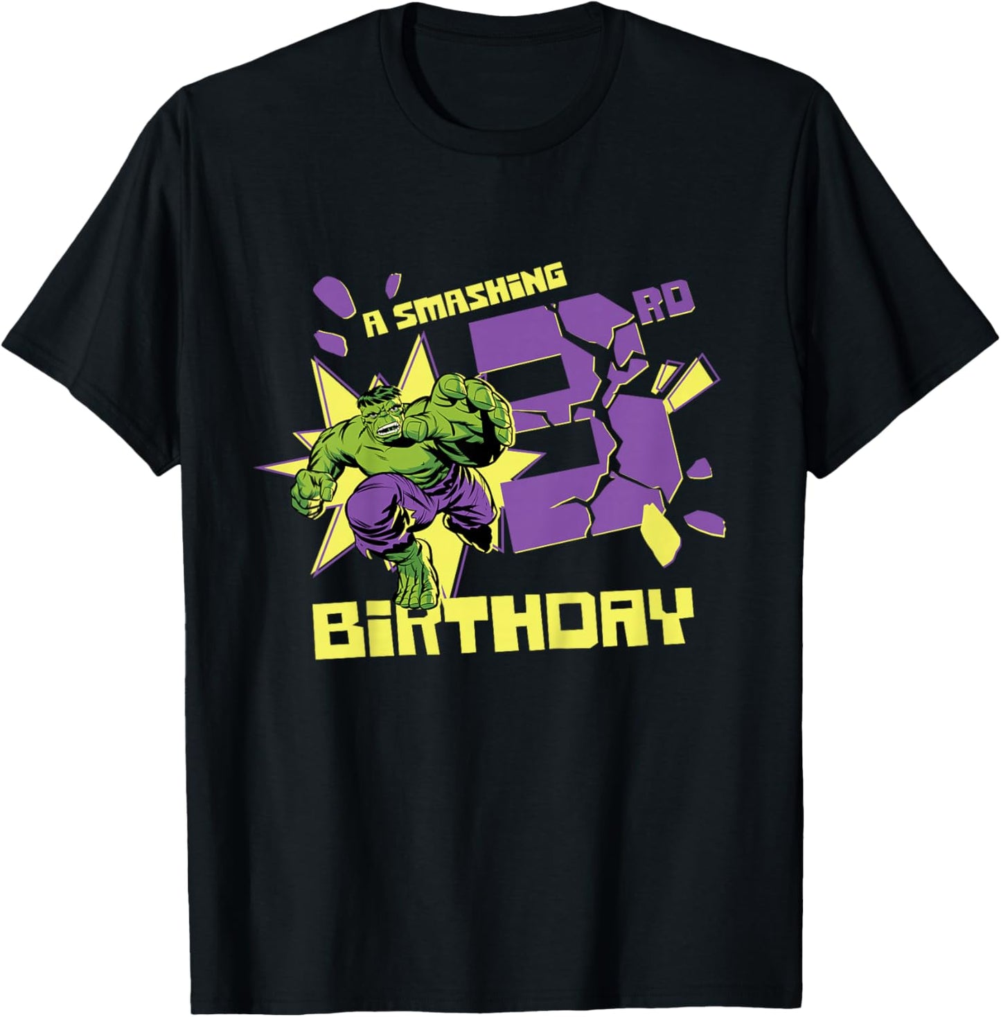 Marvel Super Heroes Hulk A Smashing 3rd Birthday Party T-Shirt - T-Shirt | Black