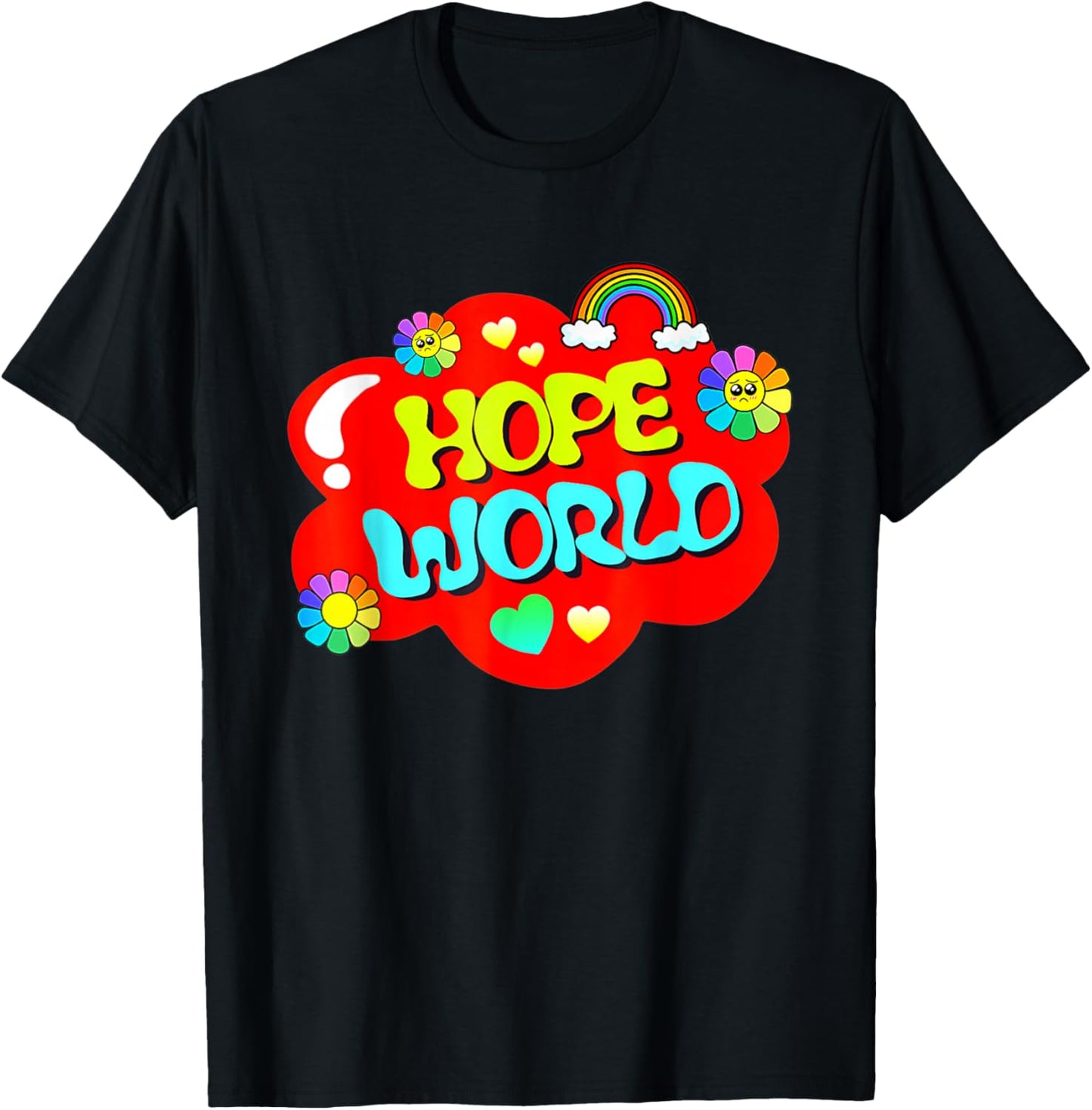 Colorful Hope World T-Shirt - T-Shirt | Black