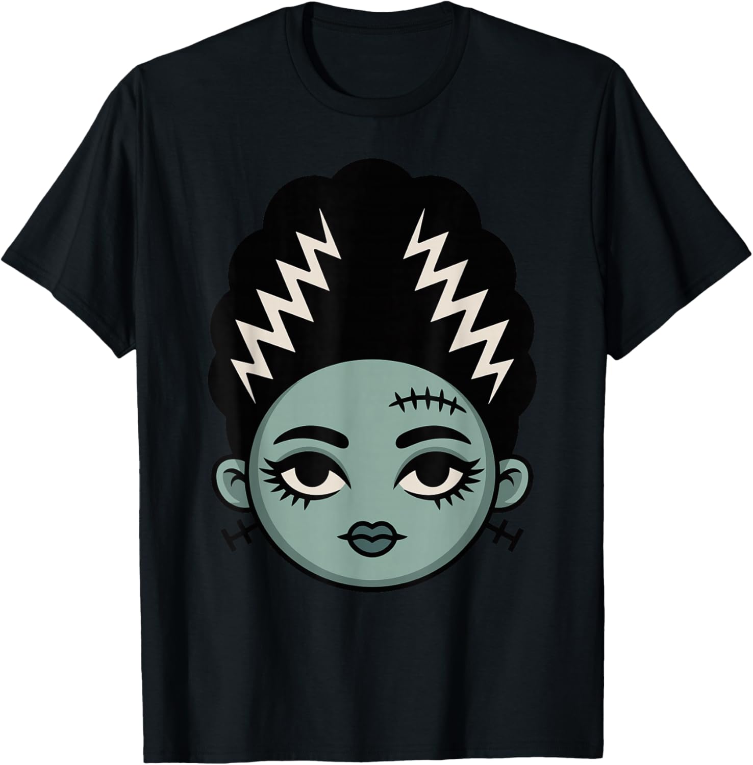 Cute Monster Bride Face Kawaii Halloween Costume T-Shirt - T-Shirt | Black